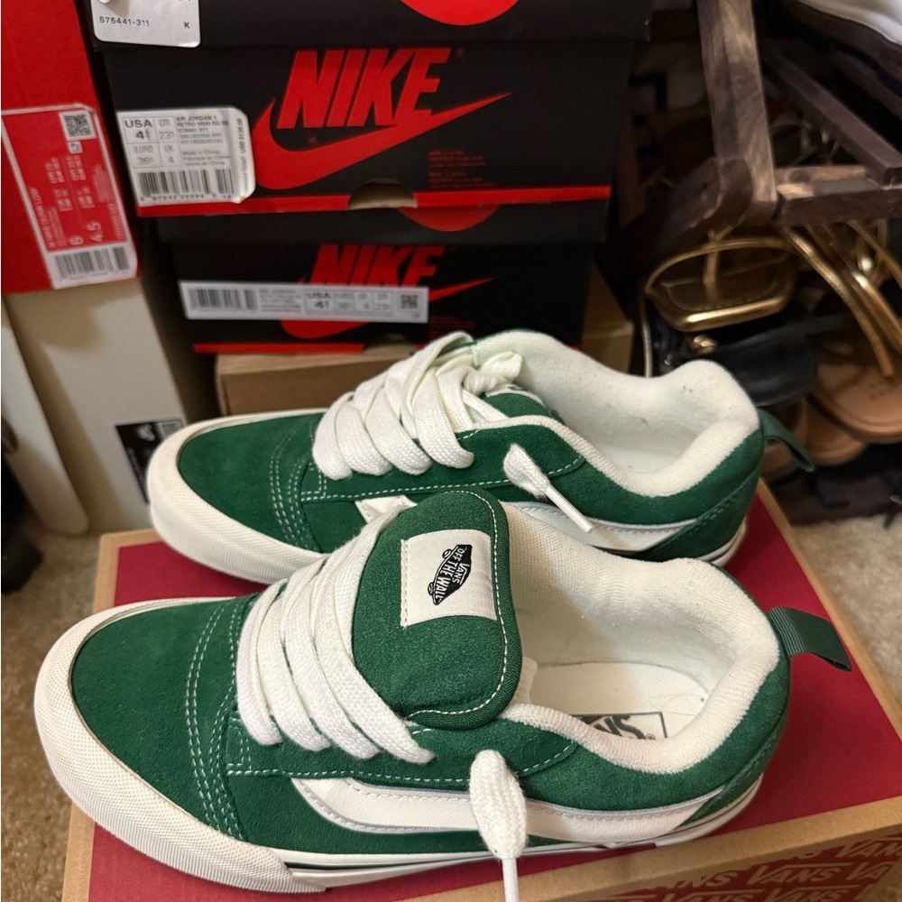 Vans Knu Skool suede green kids 5